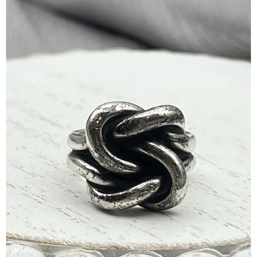 JAMES AVERY STERLING HEAVY BOLD DOUBLE LOVER'S KNOT *SIZE 6.5